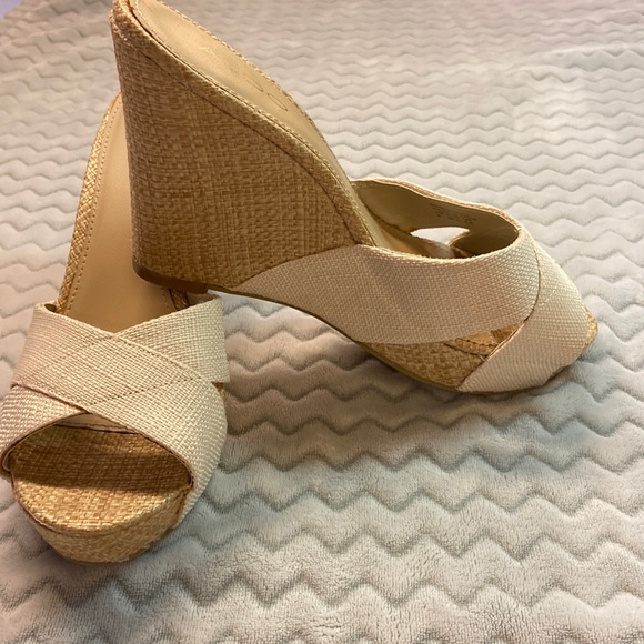 Aldo Crisscross 4” Platform Espadrille Sandals in Cream